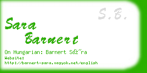 sara barnert business card
